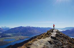 Das Bild zeigt das Ende des Bridle Path in Christchurch, Neuseeland. 